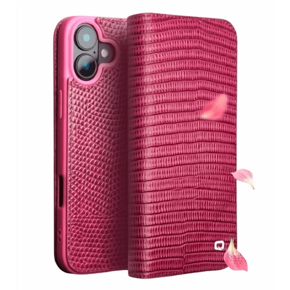 Havilah For iPhone 16 Case Classic Leather Case iPhone 16 Cover with Card Slot - Quality Material apple 16 cover- Pink