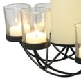 thumbnail image 3 of Briarwood Black Metal Votive Candelabra with Pillar Candle Holder, Decorative Candle Centerpiece, Elegant Candle Holders, Centerpiece for Weddings, Parties, Dining Table, and Mantel, 3 of 4