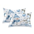 thumbnail image 3 of Ryvnso Satin Pillowcase Bird and Snowman Pillow Cases Standard Size 26x20in, 3 of 6