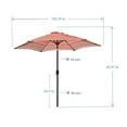thumbnail image 6 of CRO Decor Outdoor Patio 8.6-Feet Market Table Umbrella (Red Stripes), 6 of 8