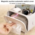 thumbnail image 4 of Multifunctional Tissue Box Retro TV Paper Storage Organizer Napkin Napkin Holder Tissue Storage Holder Desk Container, Grey, 4 of 6