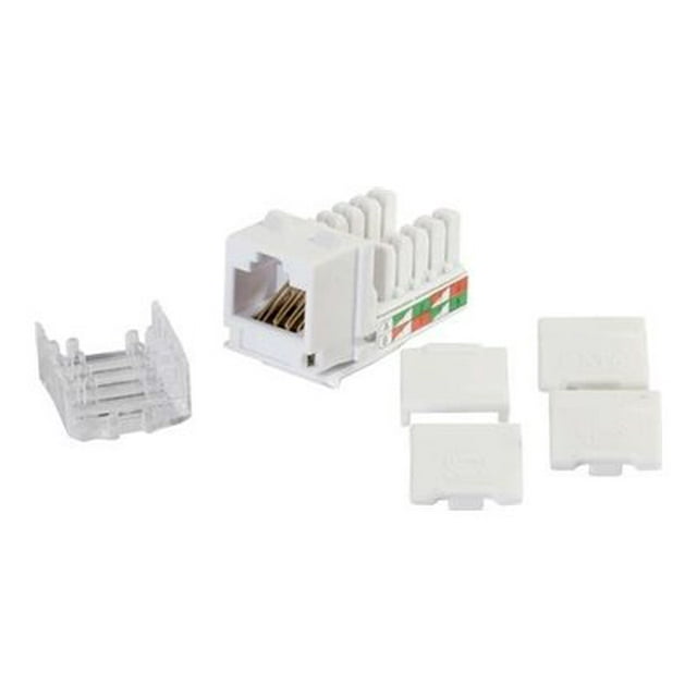 C2G Cat6 RJ45 UTP Keystone Jack - White - Modular insert - CAT 6 - white - 1 port