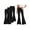 Black,Black,Black, variant on TGPMGRZ 3 Pack School Uniform Pants for Girls Flare Bell Bottoms Leggings with Front Buttons & Pockets