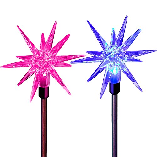 Star Lamp Solar Garden Stake Lights Outdoor Waterproof Color Changing Christmas Garden Patio