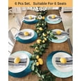 thumbnail image 4 of 15 Inch Round Placemats Set of 4, Blue Teal Ombre Non Slip Heat Insulation PP Table Mats, Coastal Beach Modern Abstract Art Washable Place Mats for Kitchen Dining Party Table Decor, 4 of 7