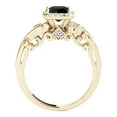 thumbnail image 4 of Black Diamond Princess Cut 10K 1.50 Carats Engagement Ring In Solid Yellow Gold, 4 of 4