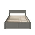 thumbnail image 5 of Orlando Wood King Platform Bed with Footboard and Twin XL Trundle in Grey, 5 of 5