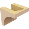 thumbnail image 5 of 4"W x 4"D x 4"H Wide Stockport Rough Cedar Woodgrain TimberThane Corbel, Primed Tan, 5 of 6