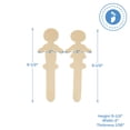 thumbnail image 3 of Wooden People-shaped Popsicle Sticks, 5 Inches High with a 2-1/2 inch Base, Pack of 1000 Girl-shaped Craft Sticks, by Woodpeckers, 3 of 6