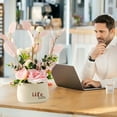 thumbnail image 1 of Cyber and Monday Deals! kkbbma Artificial Flowers Clearance Simulation Flower Set Ceramic Vase Simulation Plant Pot Home Decoration Fake Flower Pot Fake Flowers Artificial Flowers, 1 of 6