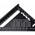 thumbnail image 2 of Regla triangular métrica cuadrada de velocidad: regla del sistema métrico de aleación de aluminio, pestaña de transportador cuadrado, herramienta de medición de carpintero de ingeniero de alta, 2 of 5