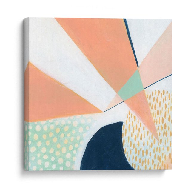 Cuadro decorativo - Peach Eclipse Iv, Grace Popp 90x90 Canvas Lab Abstracto, Contemporáneo