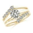 thumbnail image 4 of ANGARA Natural 0.15 Ct. Diamond Fashion Ring in 14K Yellow Gold for Women (Ring Size: 12), 4 of 11