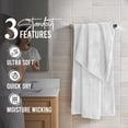 thumbnail image 5 of RIVERSIDE Bath Towel 4 Pack 30x60 Soft Cotton Quick Drying Large Towels for Bathroom - White, 5 of 9