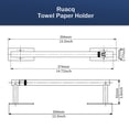 thumbnail image 6 of RUACQ Paper Towel Holder Under Cabinet, Self-Adhesive or Wall Mounted SUS304 Stainless Steel for Kitchen Bathroom, Silver, 6 of 6