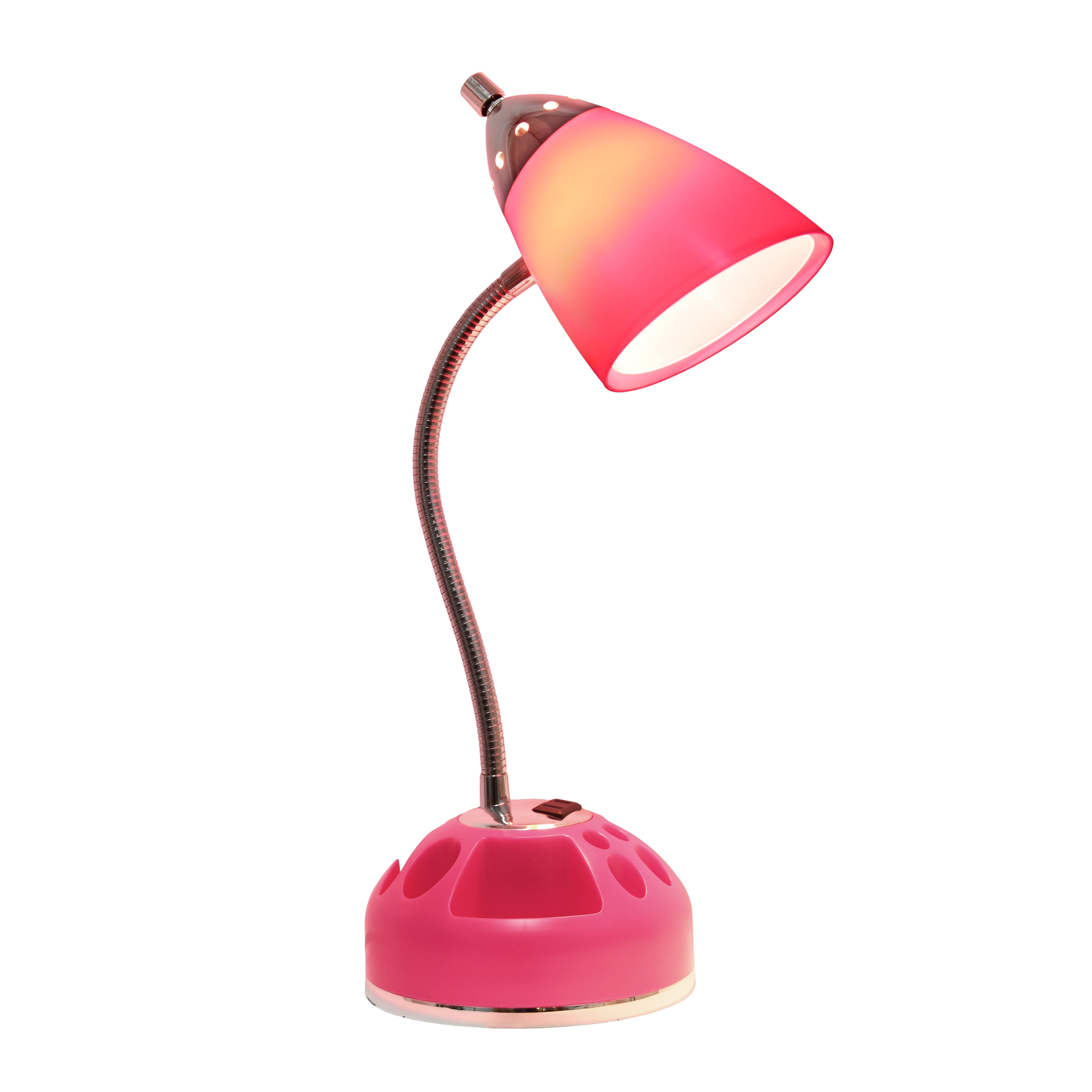 LimeLights Flossy Organizer Desk Lamp with Charging Outlet Lazy