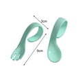 thumbnail image 3 of Baby Training Thermostatic Fork And Spoon Set Children's Handle Cutlery With Short Handle And Curved Head Design, 3 of 4