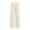Beige, variant on Women's Solid High Waisted Casual Straight Leg Pants Elastic Waist Wide Leg Long Trousers with Pockets and Hanging Feeling