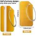 thumbnail image 3 of Lsupdaol 12 Pieces Luggage Tags Business Card Holder Aluminum Metal Travel ID Bag Tag for Suitcases Travel Luggage Baggage Identifier(Gold), 3 of 14