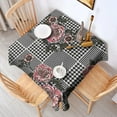 thumbnail image 2 of Pioneer Flower Floral Print Pattern Square Tablecloth,Waterproof Square Table Cover,Wipeable Spillproof Washable Table Cover for Home Kitchen Party Decor 42"X42"(107x107cm), 2 of 6