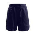 thumbnail image 6 of YMNXA Women's Casual Summer Shorts High Waist Solid Color Loose Comfortable Shorts With Lined Pockets For Outdoor Activities And Daily Wear,Navy,L, 6 of 7