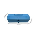 thumbnail image 2 of Eigraketly Caja de almacenamiento de chapa de acero duradera e impermeable organizada con estilo para herramientas de bricolaje, artesanía Herramientas y ferretería Azul 370*160*120, 2 of 6