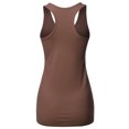 thumbnail image 3 of A2Y Women's Basic Solid Soft Cotton Scoop Neck Racer-Back Tank Top, 3 of 6