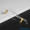 thumbnail image 2 of Goldenwarm 10 Pack Brushed Brass Cabinet Pulls 5inch Hole Centers Kitchen Drawer Pulls, 2 of 5