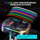 thumbnail image 5 of Adaptador Bluetooth para Coche, PD 18W y Transmisor FM QC3.0 para Coche Bluetooth 5.0, 9 Modos de Iluminación RGB, 3 Conectores USB Cargador para Coche, Soporta Manos Libres, Siri Google, 5 of 6