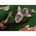 thumbnail image 4 of oneOone Cotton Cambric Dark Green Fabric Bubbles & Koi Fish Ocean Dress Material Fabric Print Fabric By The Yard 56 Inch Wide, 4 of 4
