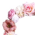 thumbnail image 4 of Guirnalda de rosas, guirnalda floral colgante, colorida, artificial con cinta, corona nupcial 16cm, 4 of 4