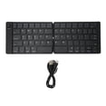 thumbnail image 1 of Clavier Bluetooth Pliable 65 Touches Interface Type C en Cuir PU Clavier Sans Fil Pliable Clavier Bluetooth de Poche pour PC, 1 of 8
