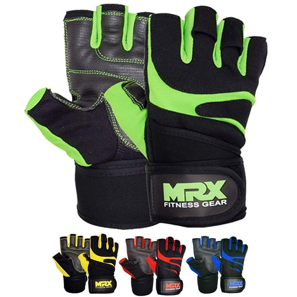 Weightlifting Gloves with Integrated Wrist Wrap Support Half Finger