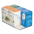 thumbnail image 3 of iDesign, Plastic Storage Bin 3-Piece Set, Clear,, 3 of 7