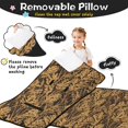 thumbnail image 3 of Camo and Grass Brown Pattern Teens Toddler Nap Mat with Pillow, Sleeping Mat Bag for Preschool Daycare 60"x20", 3 of 6