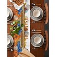 thumbnail image 2 of Ldtrchee Farmhouse Fall Table Runner 60 Inches, Thanksgiving Pumpkins Truck Bed Runner Dresser Scarves Tabletop for Indoor Outdoor Parties/Ceremony/Banquet, 13" x 60", 2 of 8