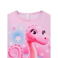 thumbnail image 5 of ATAIKU 3-8Y Toddler and Little Girls Dinosaur Pajamas 2-Piece Shirt & Shorts PJ Set Jammies, 5 of 10