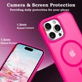 thumbnail image 2 of for iPhone 13 Pro Max Case Super Magnetic [Compatible with MagSafe] TPU Protective Translucent Matte Smooth, Phone case for iPhone 13 Pro Max, Hot Pink, 2 of 5