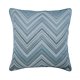 thumbnail image 1 of Funda de almohada con cremallera, decorativa, azul, para sofá, 35 x 35 cm (14 x 14 pulgadas), con bordado de jacquard de seda y cheurón., 1 of 5