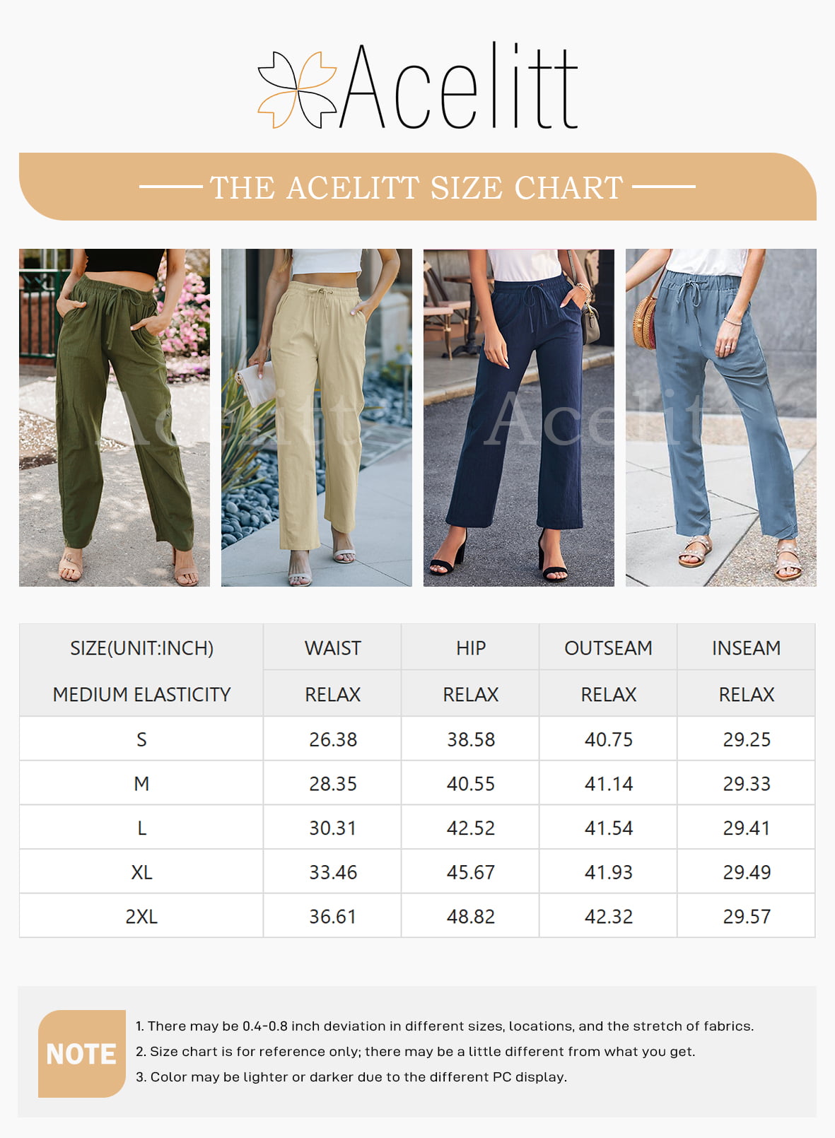 Acelitt Women Casual Ribbed Knit Pants Elastic High Waisted Trendy Fall  Fashion 2023 Loose Wide Leg Flowy Lounge Palazzo Sweater Pants Trousers  Apricot Medium at  Women's Clothing store
