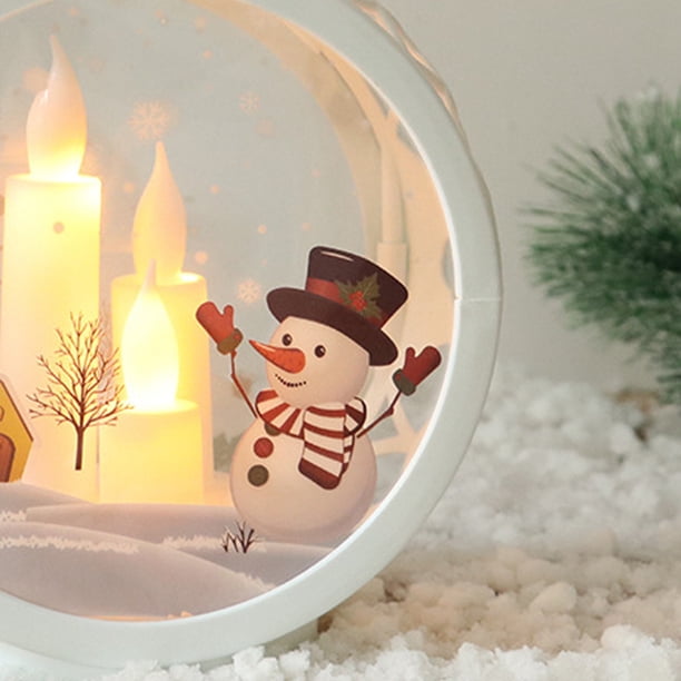 Luz De Vela Led Decoración De Velas De Navidad Adornos De Luz De Navidad Adorno De Ventana De Navidad Luz De Vela Retro Luz De Vela LED Redonda Retro Pequeño Vidrio Plástico ANGGREK Otros