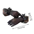 thumbnail image 5 of Guantes de satén con lazo y encaje de perlas para mujer, elegantes guantes de novia para fiesta de boda, con protección solar, accesorios para fiesta de boda, 5 of 5