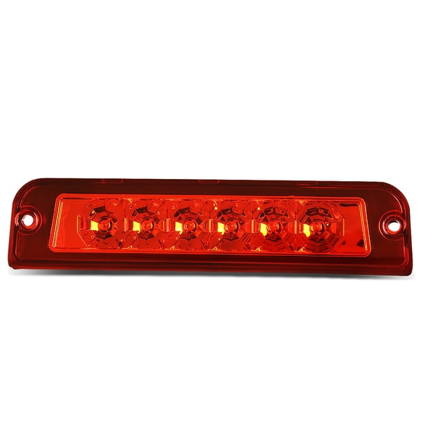DNA Motoring 3BL-JW97-LED-RD For 1997 to 2006 Jeep Wrangler TJ LED 3rd  Third Tail Brake Light Rear Stop Lamp Red Housing 98 99 00 01 02 03 04 05 -  