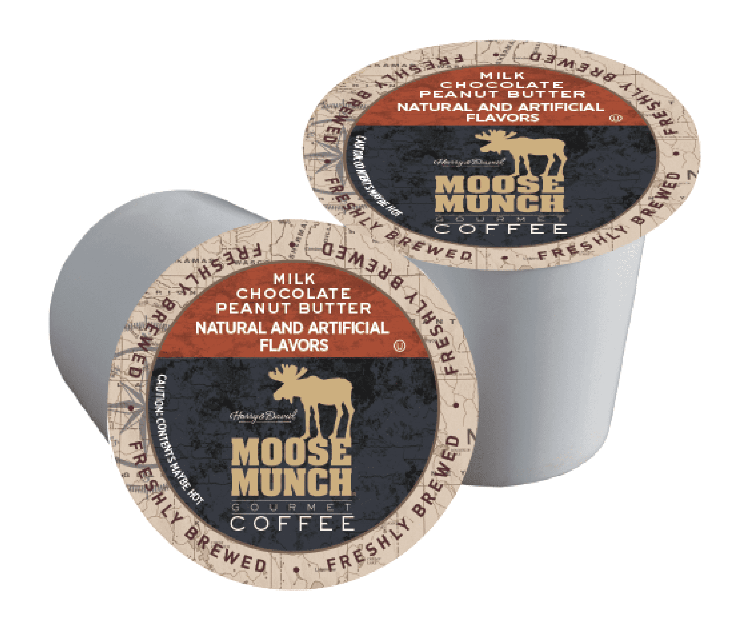 Moose Munch Single Serve Coffee by Harry & David, Milk Chocolate Peanut Butter, Medium Roast, 72 Count (4 Boxes of 18 Pods) – Compatible with Keurig Brewers