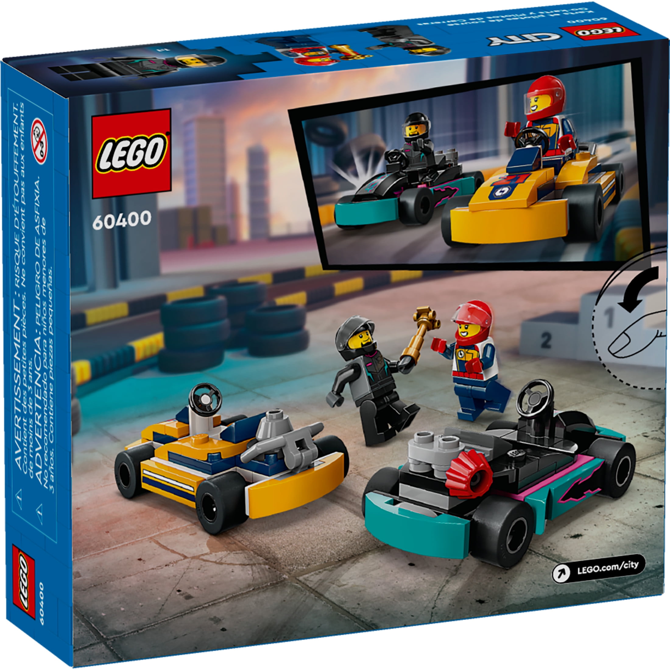 LEGO City Go-Karts and Race Drivers Toy Playset - 2 Driver