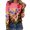 Pink, variant on My Items Shirts for Women Women's Long Sleeve Shirts Womens Casual Multicolor Rose Prints O Neck Long Sleeve Shirt Tops Blouse Xxl