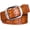 C-orange, variant on Women’s Hollow Flower Leather Belt for Jeans Pants Wide Belt for Ladies