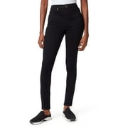Anne Klein Women's Denim And Sport Leo High Rise Skinny Jeans Black Size 6