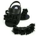 thumbnail image 3 of Bullpiano Summer Toddler Sandals Baby Girl PU Leather Shoes Flats+Headband, 0-18M, 3 of 3