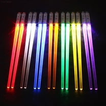 Vnanda Chopsticks Light Up - LED Glowing Light Saber Chop Sticks - Reusable Sushi Lightup Sabers Chopstick